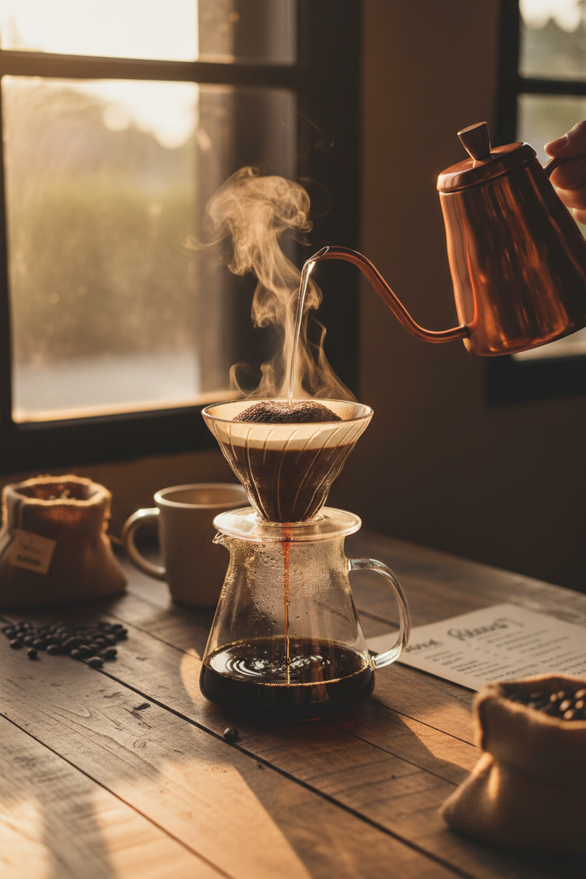 Cafetera tipo v60 + filtro