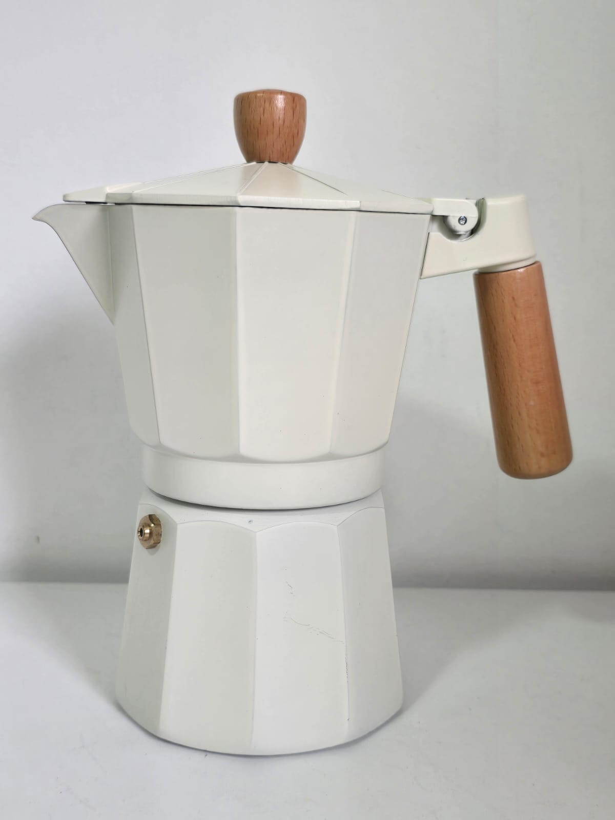Cafetera italiana 600 ml blanca