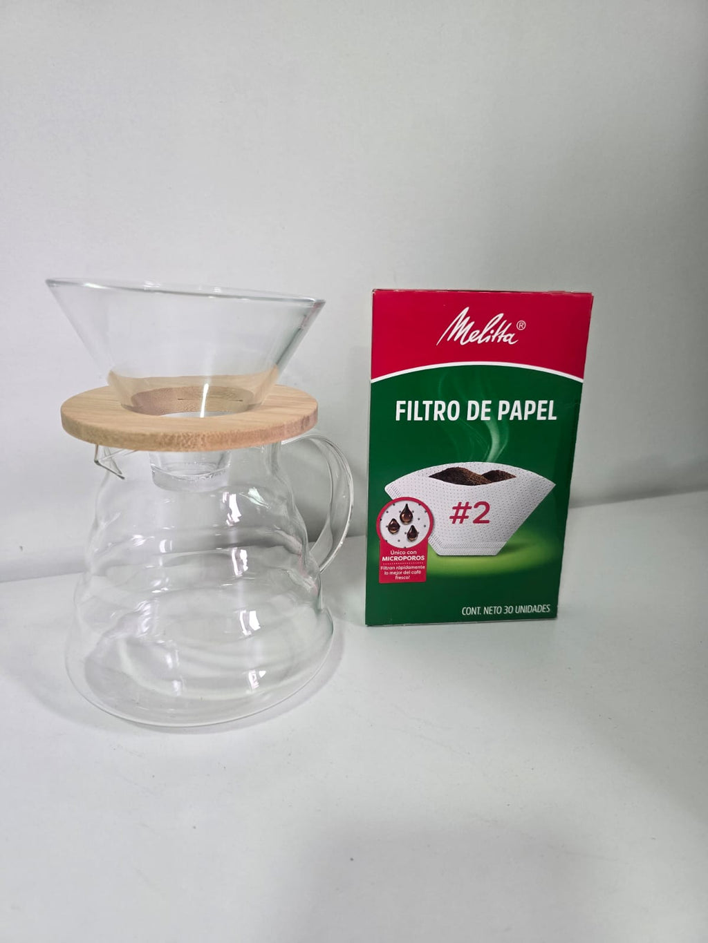 Cafetera tipo v60 + filtro